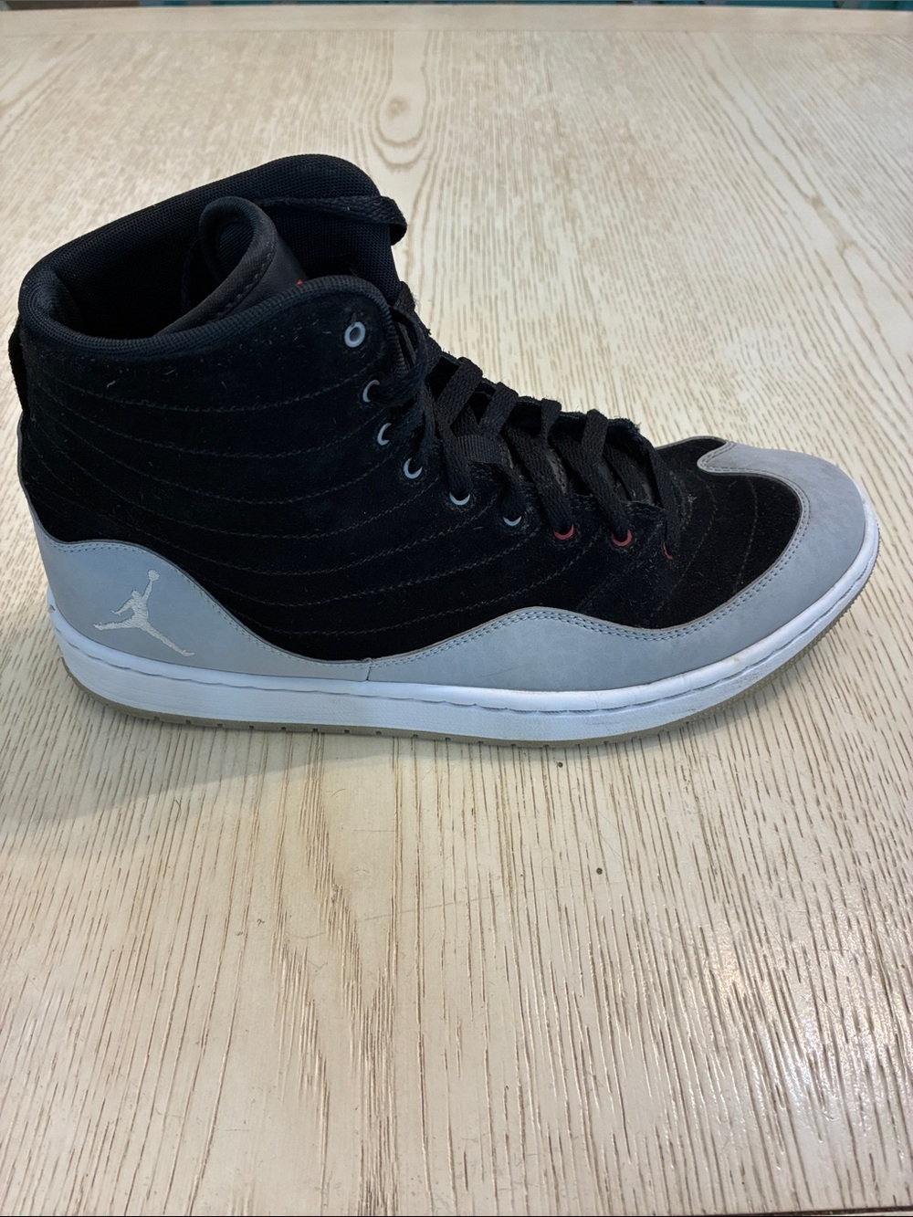 Men’s Nike Jordan Air SOG “Black Cement” High Top Sneaker Shoes (Black/Grey) - Picture 15 of 16
